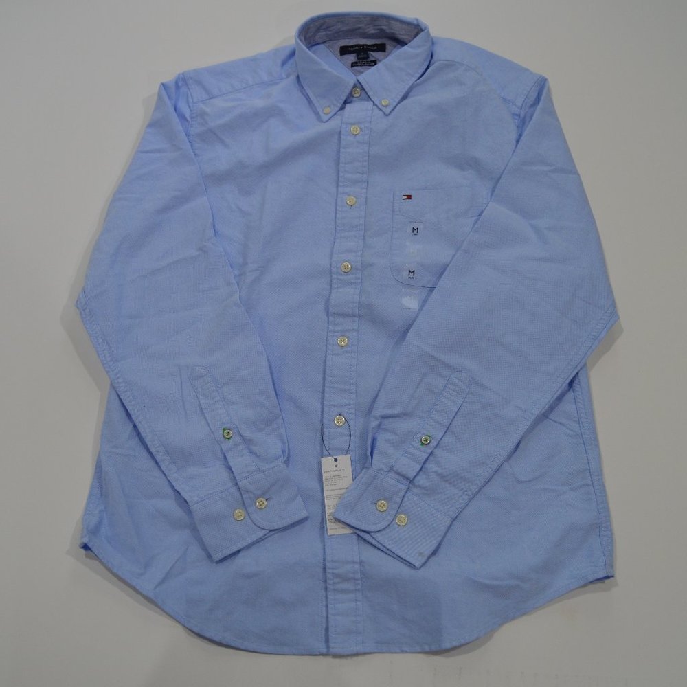 TOMMY HILFIGER CLASSIC FIT SOLID OXFORD SHIRT Color Provence Size M (New)